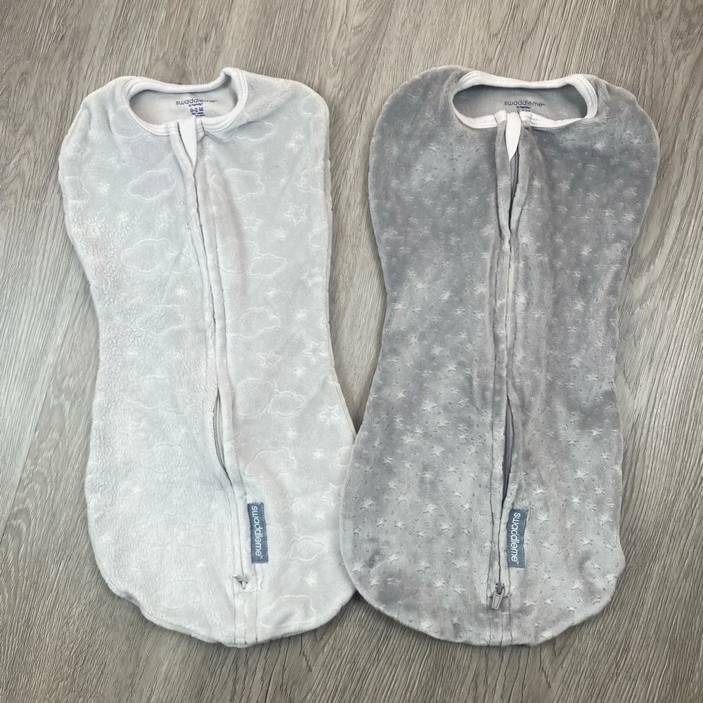 Swaddle Me 0-2 months Ingenuity Pod Swaddle Wrap in Velboa Clouds &‎ Stars